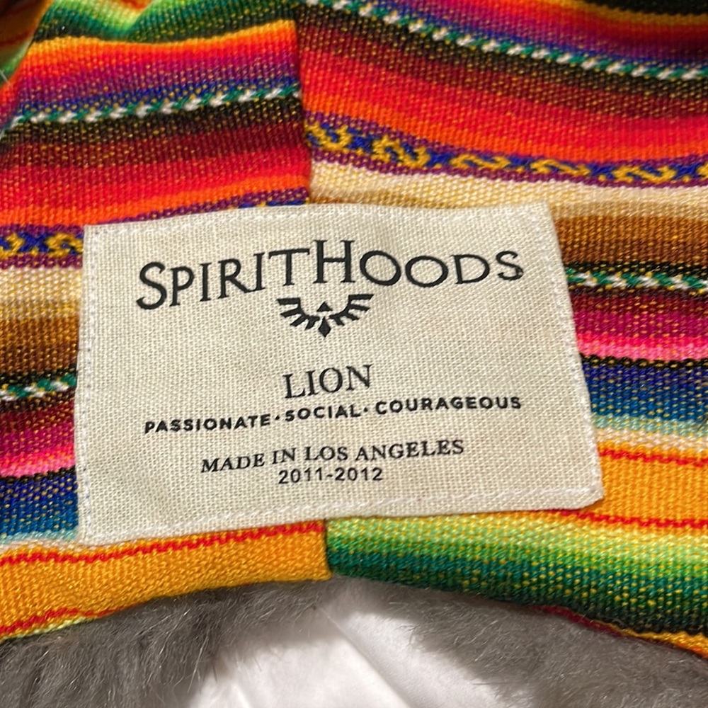 SPIRITHOODS The Lion Hood with Tribal Lining *NEW* - RARE HTF SOLD OUT! - Picture 5 of 10